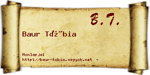 Baur Tóbia névjegykártya